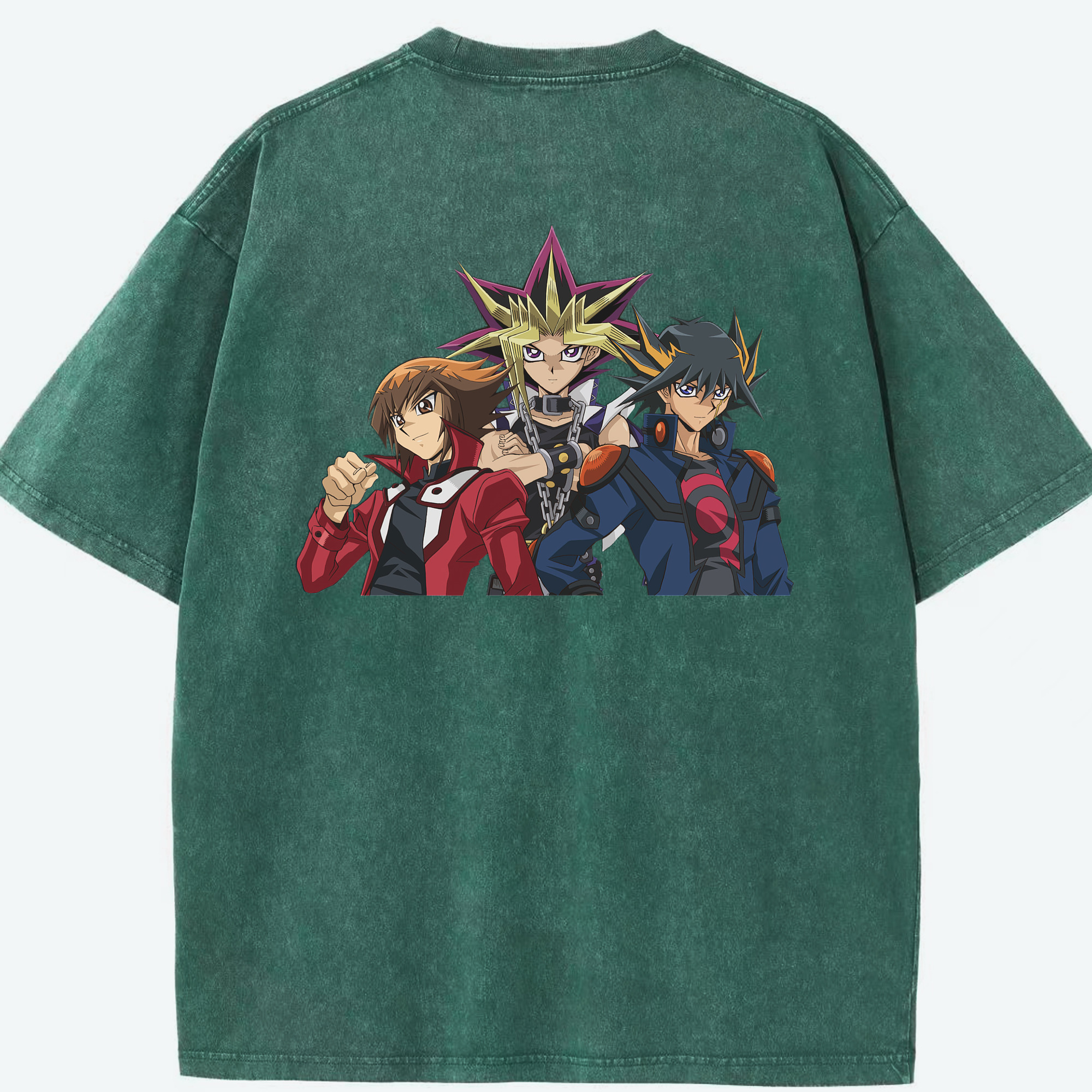 （画像用） 遊☆戯☆王 Yu-Gi-Oh! 綿100% ヴィンテージ風 半袖Tシャツ（背面プリント）